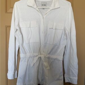 NIC+ZOE White Casual Button-Down Shirt sweater